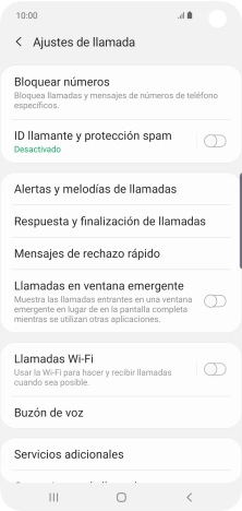 Pulsa Servicios adicionales.