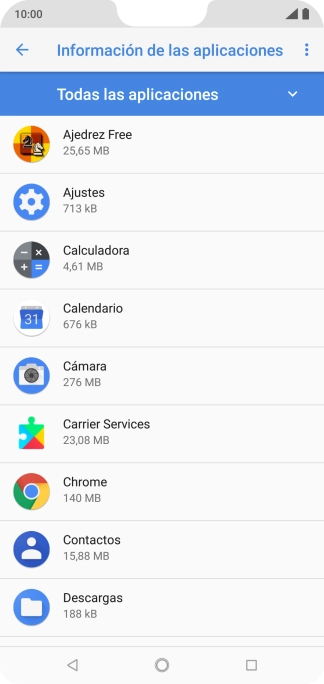 Pulsa la app deseada.