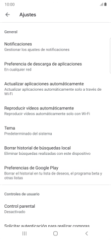 Pulsa Actualizar aplicaciones automáticamente.