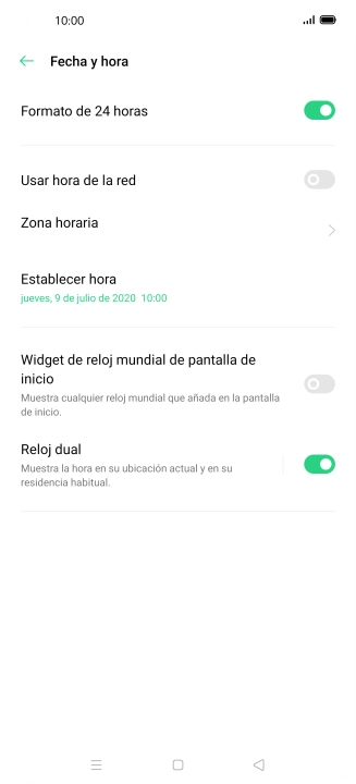 Pulsa el indicador junto a 