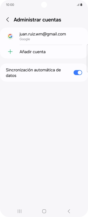 Pulsa Añadir cuenta.