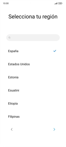Pulsa la flecha hacia la derecha.