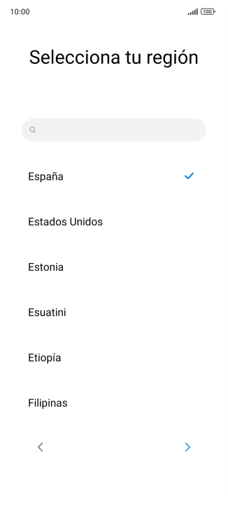 Pulsa la flecha hacia la derecha.
