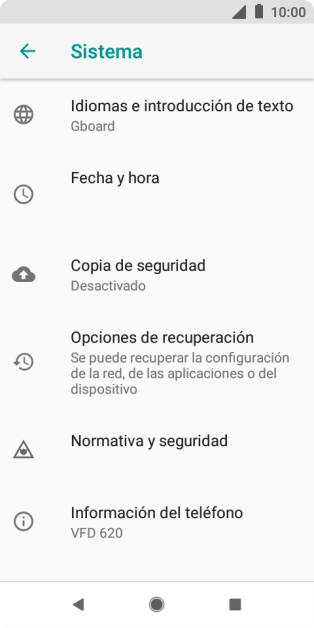 Pulsa Opciones de recuperación.