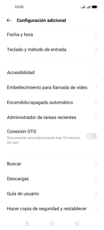 Pulsa Fecha y hora.