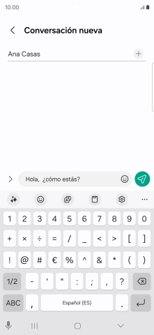 Crea un nuevo mensaje y escribe el texto deseado.