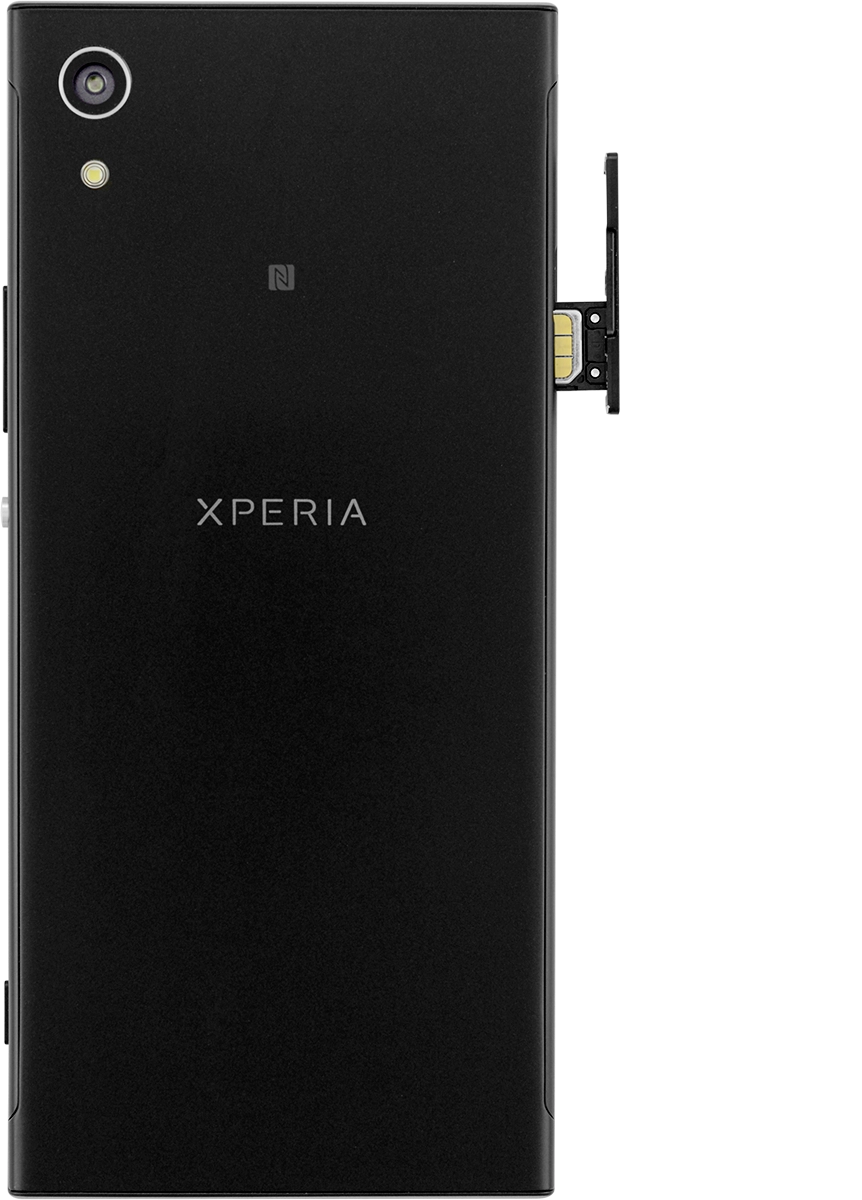 Retira el contenedor de tarjetas del teléfono.