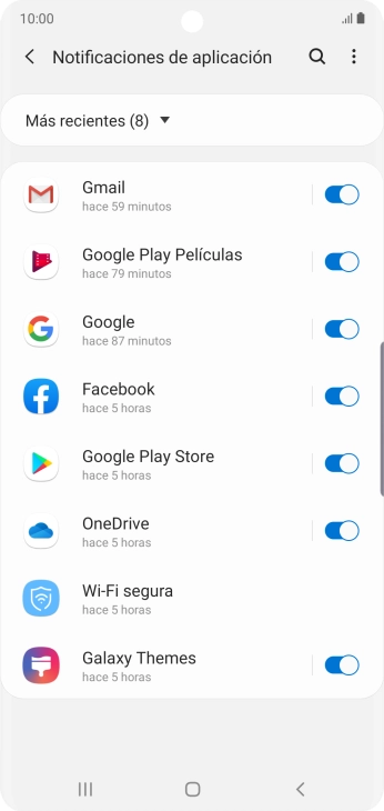 Pulsa la lista desplegable.