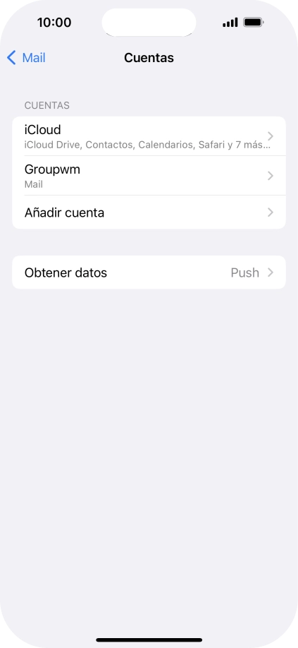 Pulsa el nombre de la cuenta de correo electrónico que acabas de crear.