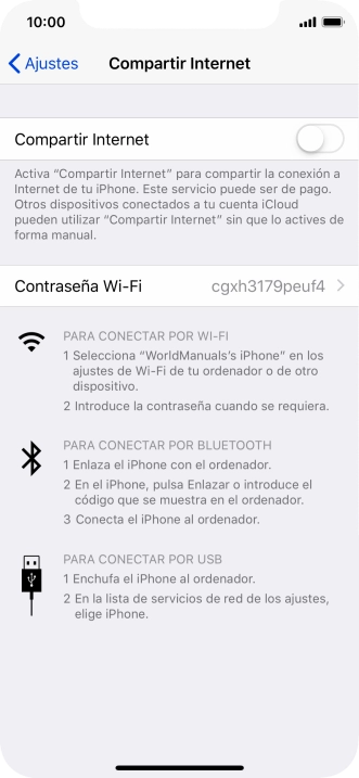 Pulsa el indicador junto a 