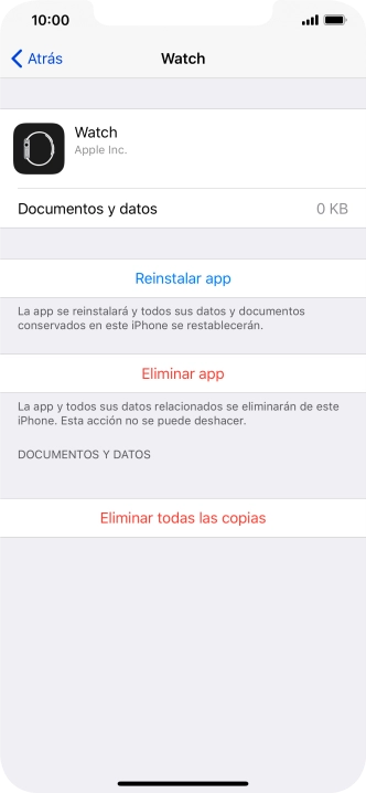 Desliza el dedo hacia arriba desde la parte inferior de la pantalla para terminar y volver a la pantalla de inicio.