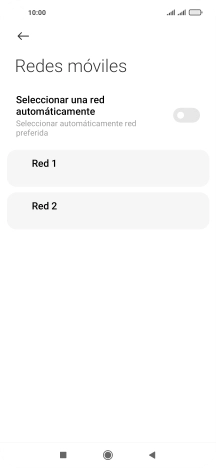 Pulsa la red deseada.