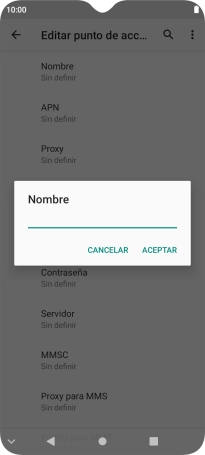 Introduce Vodafone Internet y pulsa ACEPTAR.