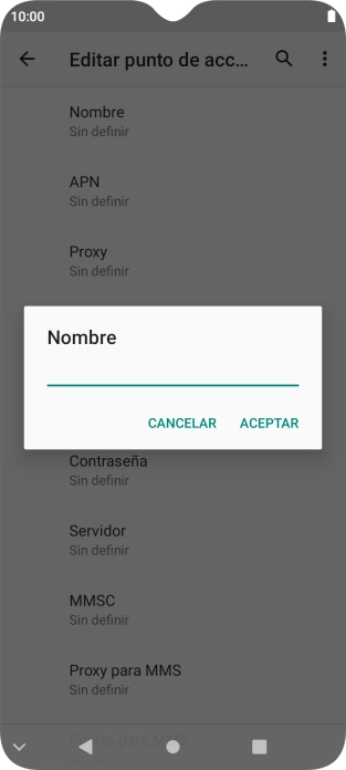 Introduce Vodafone Internet y pulsa ACEPTAR.