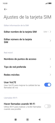 Pulsa Tipo de red preferida.