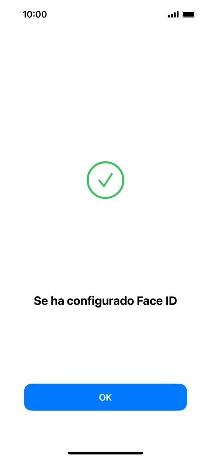 Pulsa OK. Si no has añadido anteriormente un código de seguridad, tendrás que introducir un código de libre elección dos veces consecutivas.