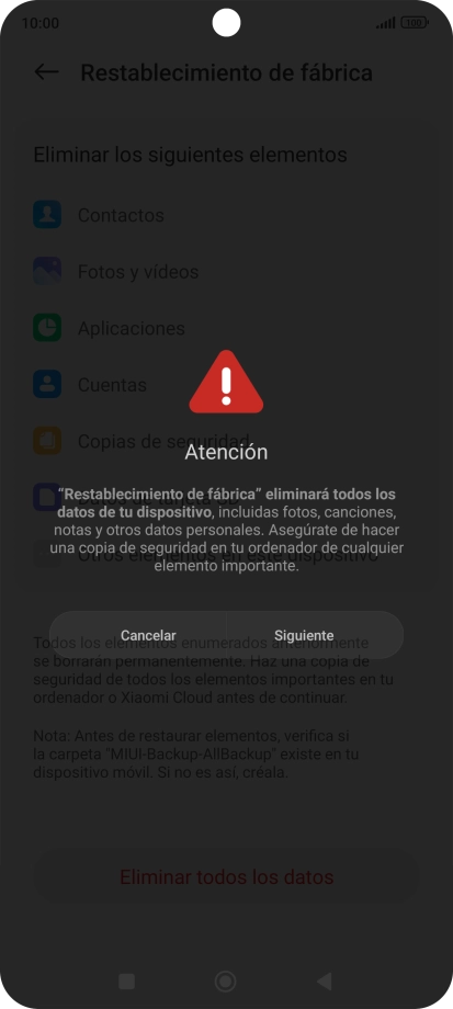 Pulsa Siguiente.