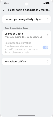 Pulsa Restablecer teléfono.