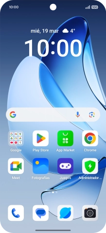 Desliza dos dedos hacia abajo desde la parte superior de la pantalla.