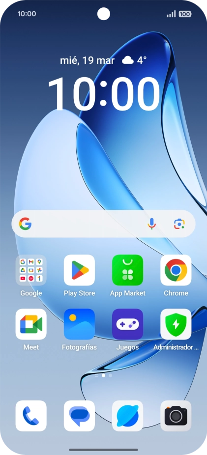 Desliza dos dedos hacia abajo desde la parte superior de la pantalla.