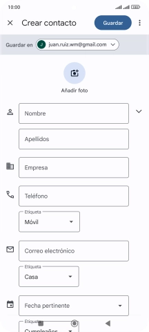 Pulsa la lista desplegable junto a 