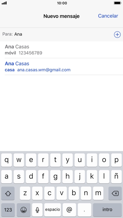 Pulsa el contacto deseado.