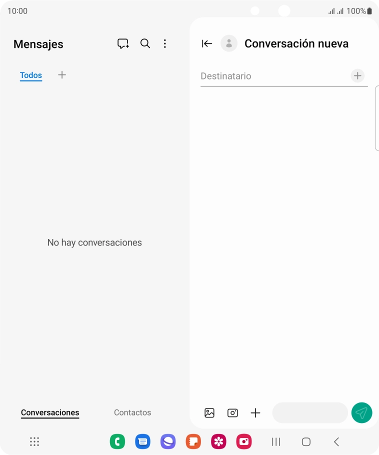 Pulsa en el campo de búsqueda e introduce las primeras letras del nombre del destinatario deseado.