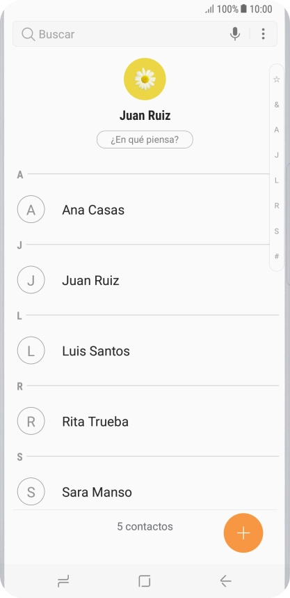Pulsa el contacto deseado.