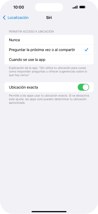 Pulsa el ajuste deseado para activar o desactivar la función.