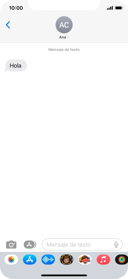 Desliza el dedo hacia arriba desde la parte inferior de la pantalla para terminar y volver a la pantalla de inicio.