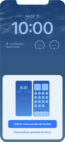 Si deseas utilizar el mismo tema de color en la pantalla de inicio, pulsa Definir como pareja de fondos. Si deseas utilizar el mismo tema de color en la pantalla de inicio, pulsa Definir como pareja de fondos.