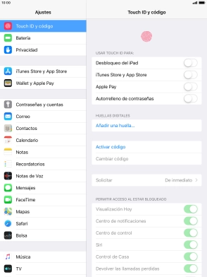 Pulsa Añadir una huella... y sigue las indicaciones de la pantalla para añadir tu huella digital.