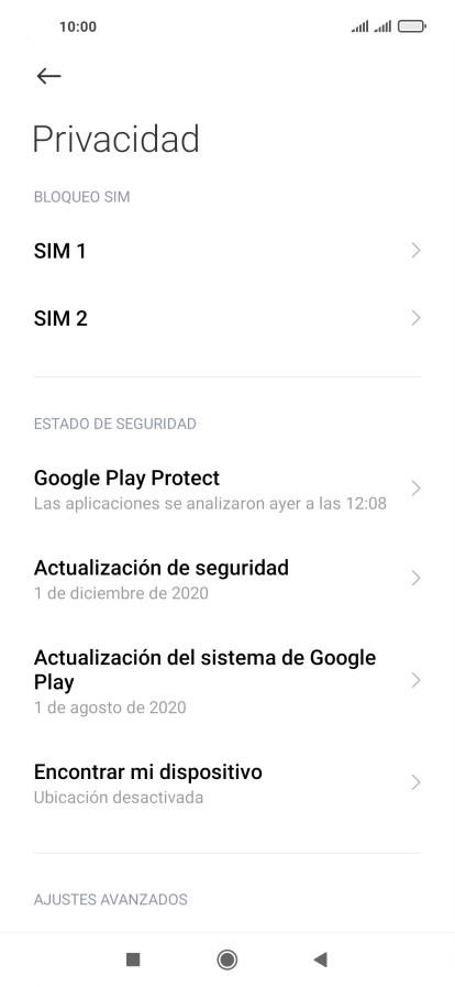 Pulsa la tarjeta SIM deseada.