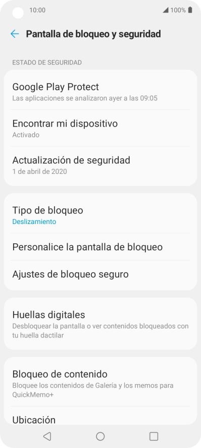 Pulsa Huellas digitales.