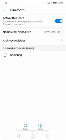 Pulsa el dispositivo Bluetooth deseado y sigue las indicaciones de la pantalla para vincular el dispositivo al teléfono.