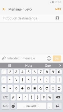 Pulsa ABC para volver a la introducción de texto.