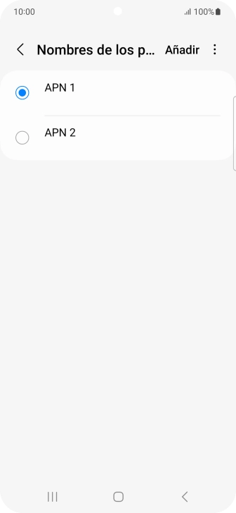 Pulsa en el campo junto a la conexión de datos para activarla.
