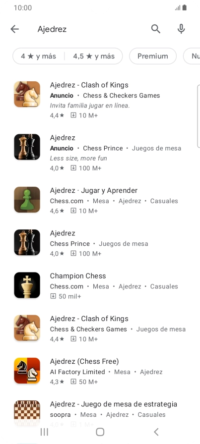 Pulsa la app deseada.