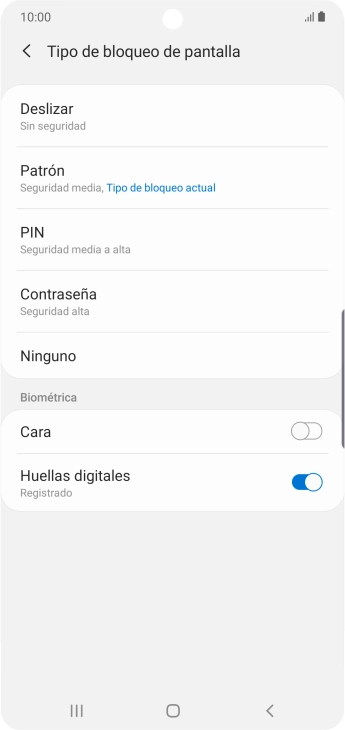 Pulsa Ninguno.