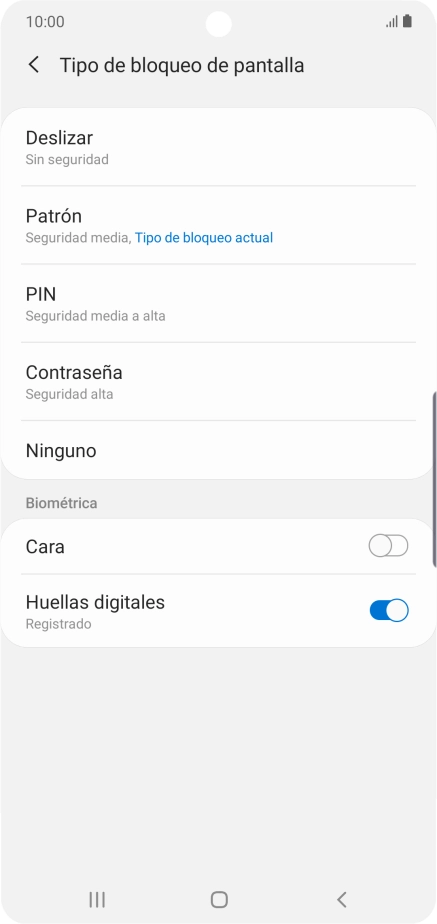 Pulsa Ninguno.