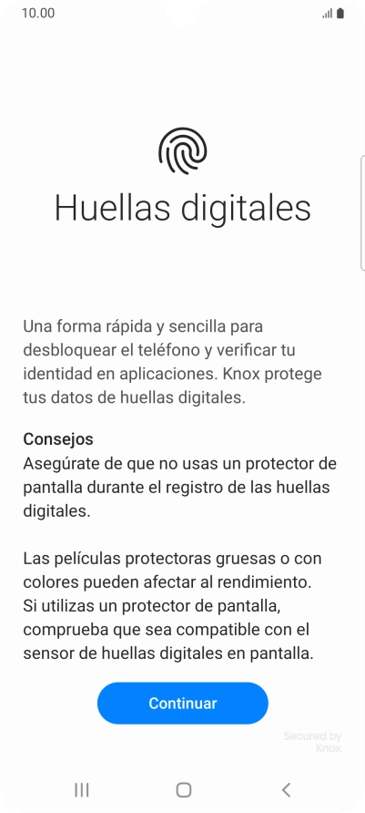 Pulsa Continuar.