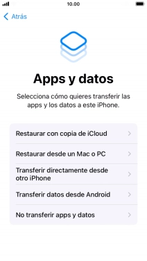 Puedes transferir el contenido de otro teléfono Android cuando el teléfono se activa antes de utilizarlo por primera vez y cuando lo restableces. Cuando aparece esta imagen de pantalla, el teléfono está listo para la transferencia de contenido desde otro teléfono Android.