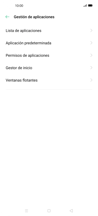 Pulsa Lista de aplicaciones.