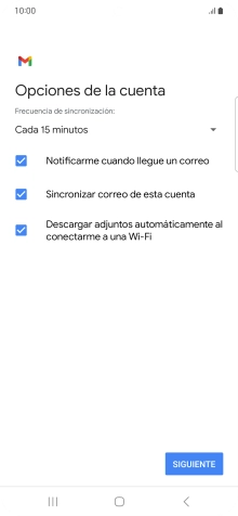 Si aparece en la pantalla esta imagen, tu cuenta de correo electrónico ha sido reconocida y configurada automáticamente. Sigue las indicaciones de la pantalla para introducir más información y terminar la configuración.