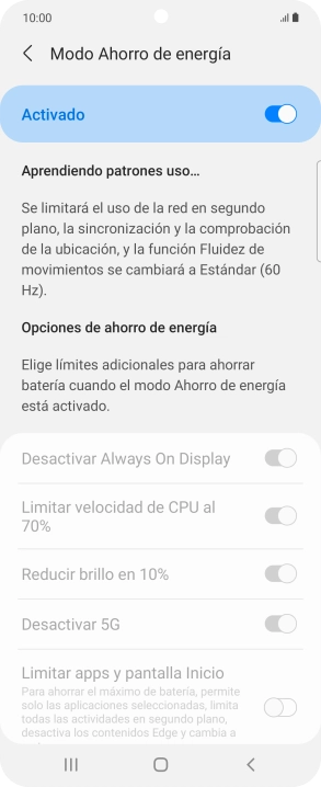 Pulsa la tecla de inicio para terminar y regresar a la pantalla de inicio.