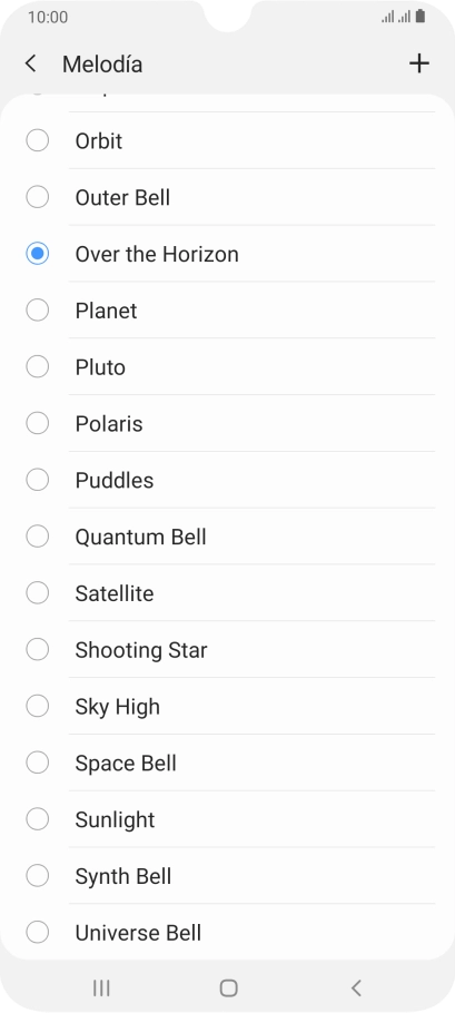 Pulsa el icono de añadir timbre de llamada.