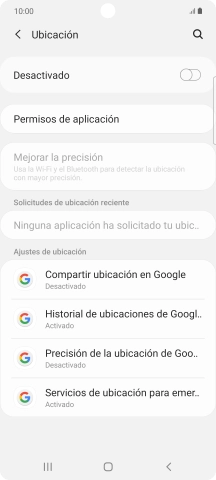 Pulsa el indicador para activar o desactivar la función.