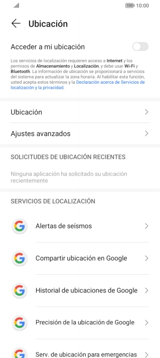 Pulsa el indicador junto a 