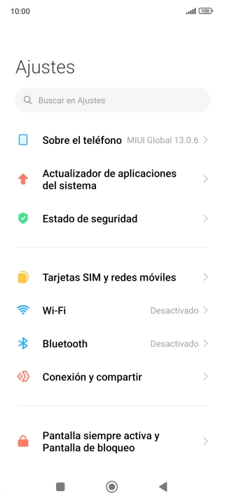 Pulsa Conexión y compartir.