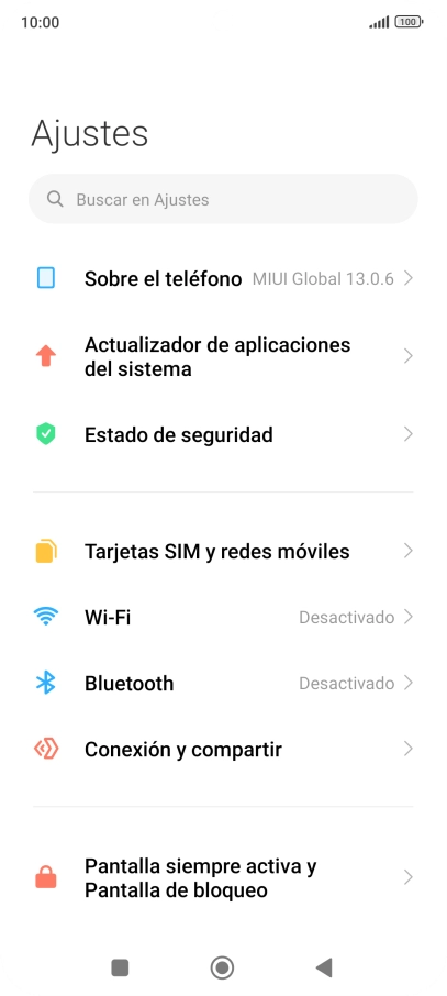 Pulsa Conexión y compartir.